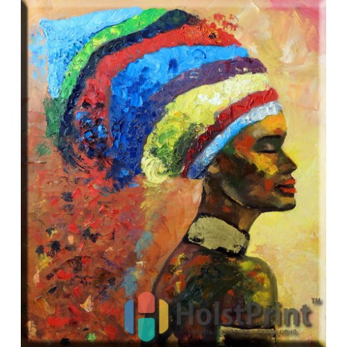 Африканка, , 168.00 грн., LUU777016, , Картины Абстракция (Репродукции картин)
